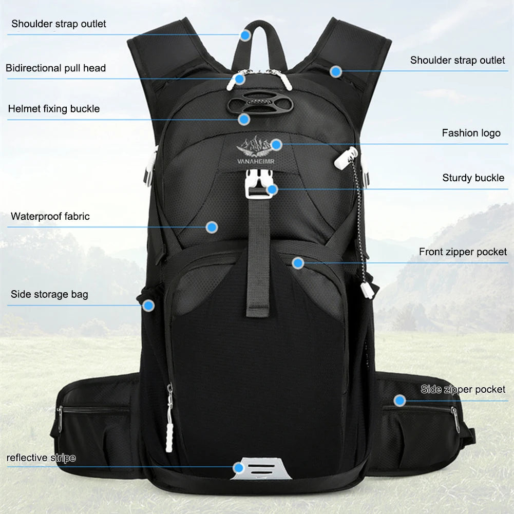 Camping Backpack Waterproof Breathable Fishing Bag Lightweight Large Capacity Hiking Climbing Rucksack for Outdoor Activities