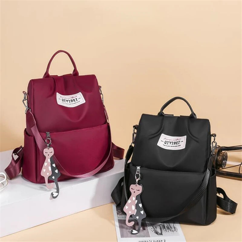 Quality Waterproof Oxford Backpack, Women High Capacity Anti-theft Travel Daypack, Casual Rucksack, Multi-use Shoulder Bags