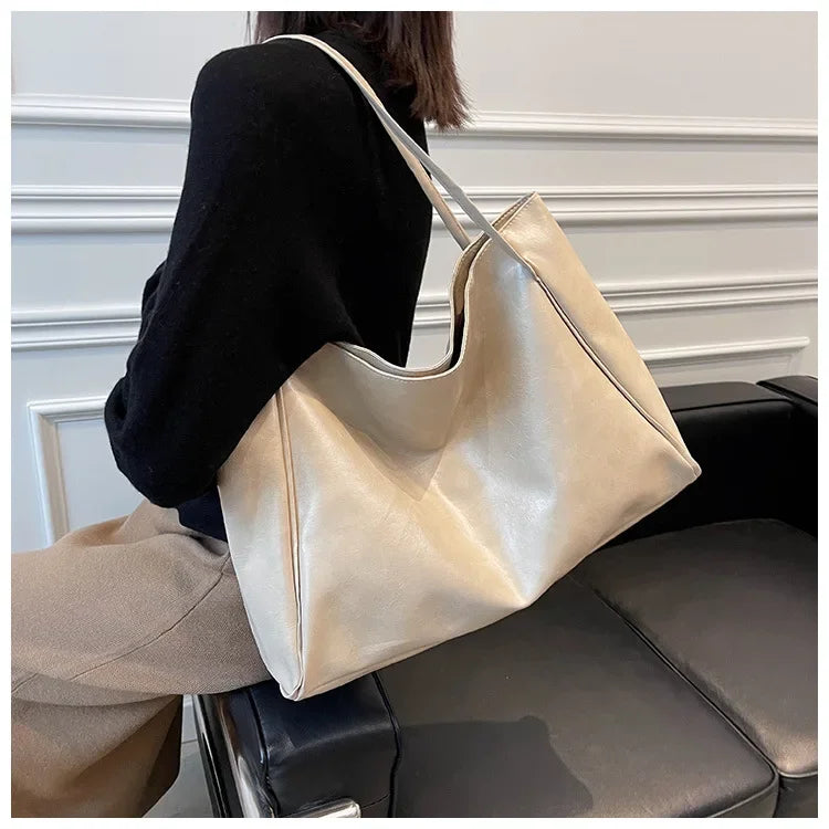 Retro PU Women's Handbag, Large Capacity Handbags Shoulder Bag, Street Leisure Shopping Tote Bag Bags, Suitable for Daily Use