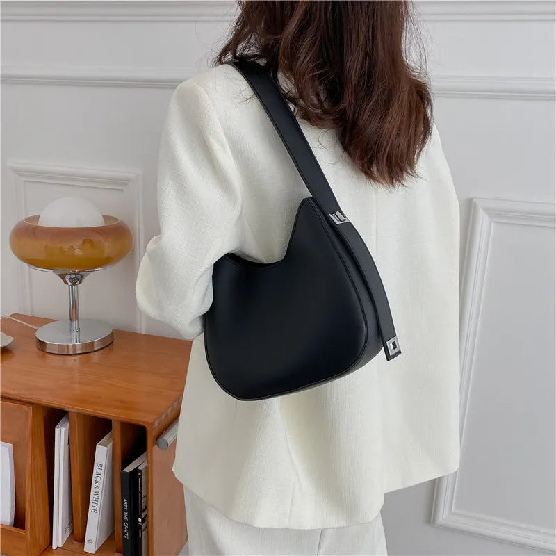 PU Leather Fashion Design Crossbody Bags For Women Summer Travel Shoulder Bags Large Capacity Handbags and Purse Armpit Hobo Bag
