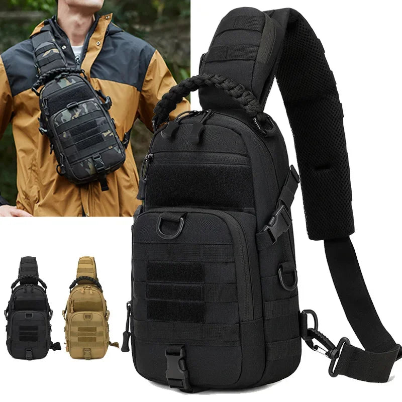 Camping Chest Bag Tactical Backpack for Men Sports Shoulder Outdoor Hiking Climbing Cycling Fishing MOLLE Sling EDC Fanny Pack