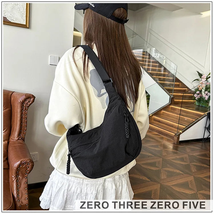Casual Nylon Hobos Crossbody Bag for Women Designer Shoulder Bags Large Capacity Tote Bag Lady Travel Shopper Bag Female Purses