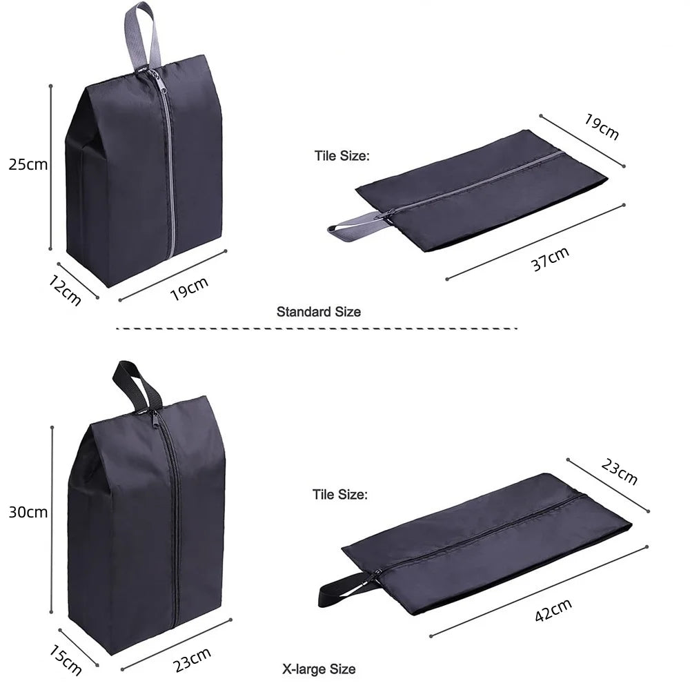 Portable Nylon Travel Shoe Bags with Zipper Closure for Men and Women Waterproof Shoe Organize Storage Bags Makeup Laundry Bag
