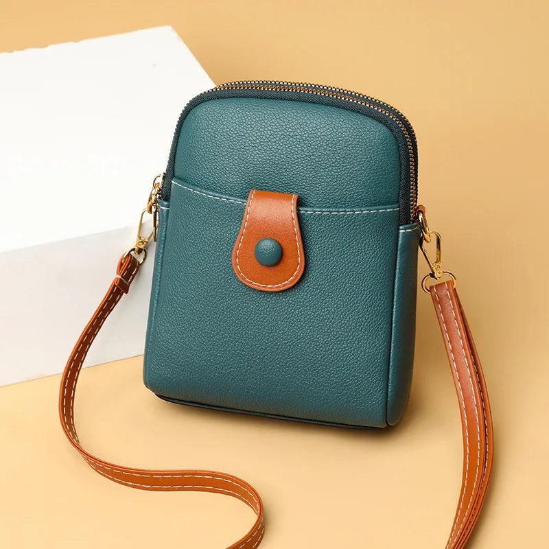 PU Leather Shell Shoulder Crossbody Bag Female Luxury Brand Solild Color Small Handbags For Women Simple Designer Phone Purse