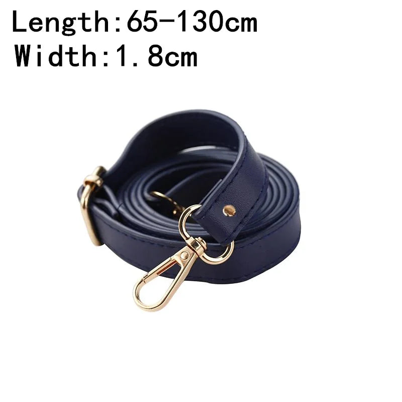 130cm Faux Leather Shoulder Bag Strap DIY Purse Handle Adjustable Crossbody Handbag Belt with Clasp Replacement Strap For Bags