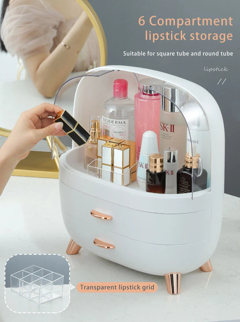 Makeup Container Polish Box Desktop Storage Organizer Makeup Drawer Large Box Cosmetic Capacity Storage Nail Jewelry Organizer