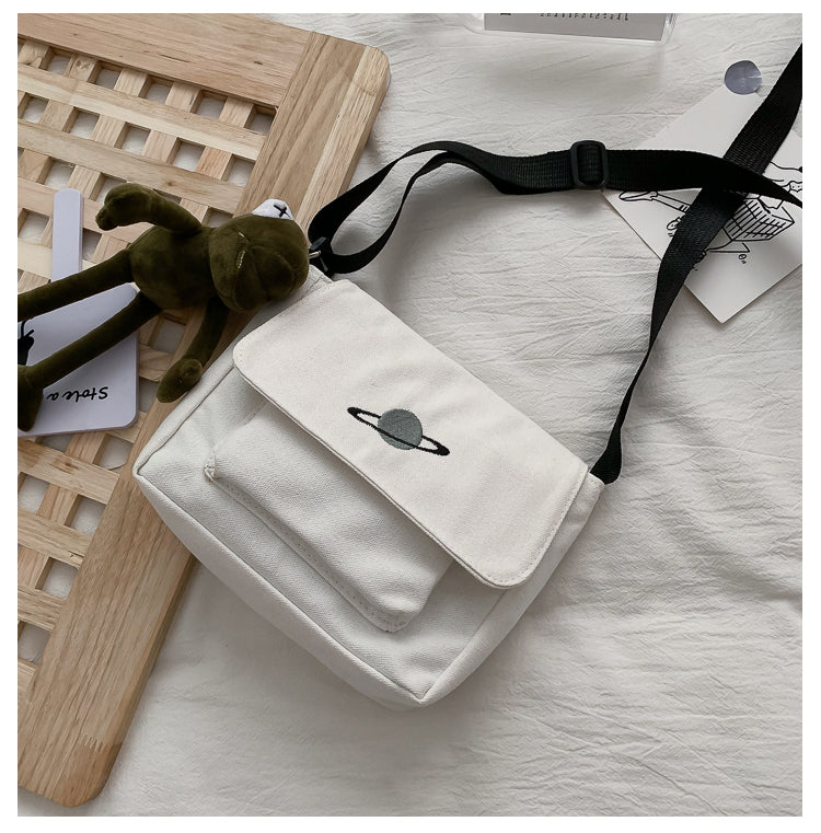 Casual Collage Student Messenger Bag Women Small Bag Canvas Shoulder Bag For Women Print Crossbody Bags Bolsas Sac