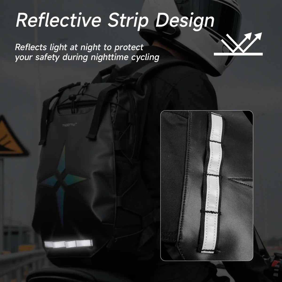 Tigernu Cycling Backpacks Men Waterproof Bicycle Bags Motor Bags Sport Bike Backpacks Storage Helmet Pack With Reflective Strap