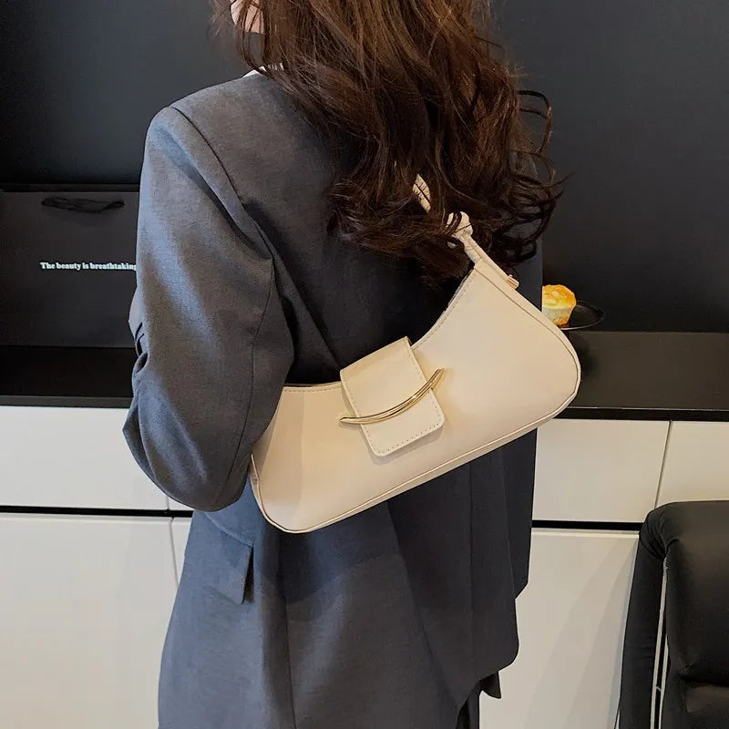Fashion PU Leather Tote Bag, Stylish Single Handbags Shoulder Underarm Bag, Stylish Simple Cross Body Bags for Women Daily Use