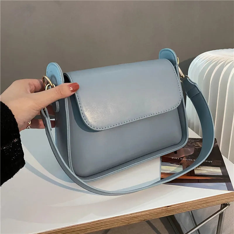 Trendy Fashion Flap Shoulder Bag For Women PU Leather Underarm Bags Designer Solid Color Armpit Handbag and Purse Girls Totes sa