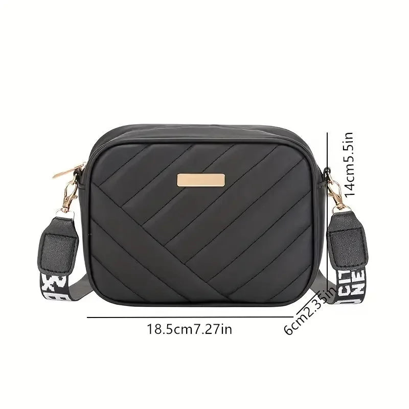 PU Camera Bag, Solid Color Ladies Bag, New Diamond Pattern Crossbody Bag for Women, Single Shoulder Mobile Phone Bag for Storage