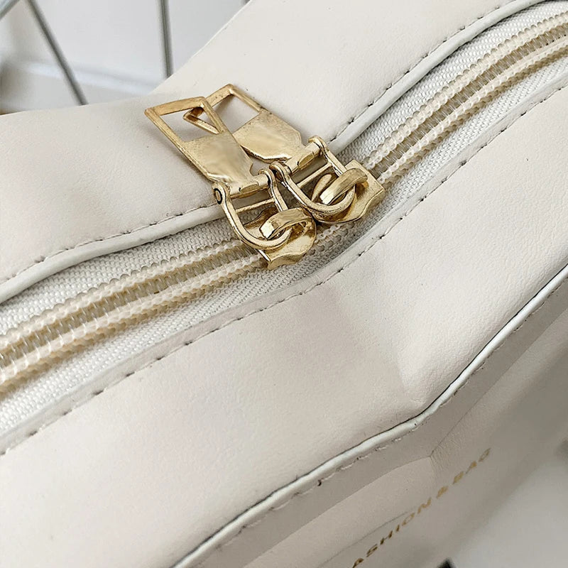 Fashion Heart Shape Crossbody Bags For Women New Solid Color PU Leather Shoulder Bag Casual Ladies Handbags Designer Female Bags