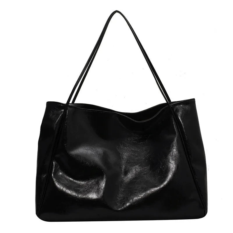 Women's Tote Bag, Large Capacity Soft Leather Shoulder Bag, Retro Casual Handbag, Perfect for Commuting Handbags Travel Bag