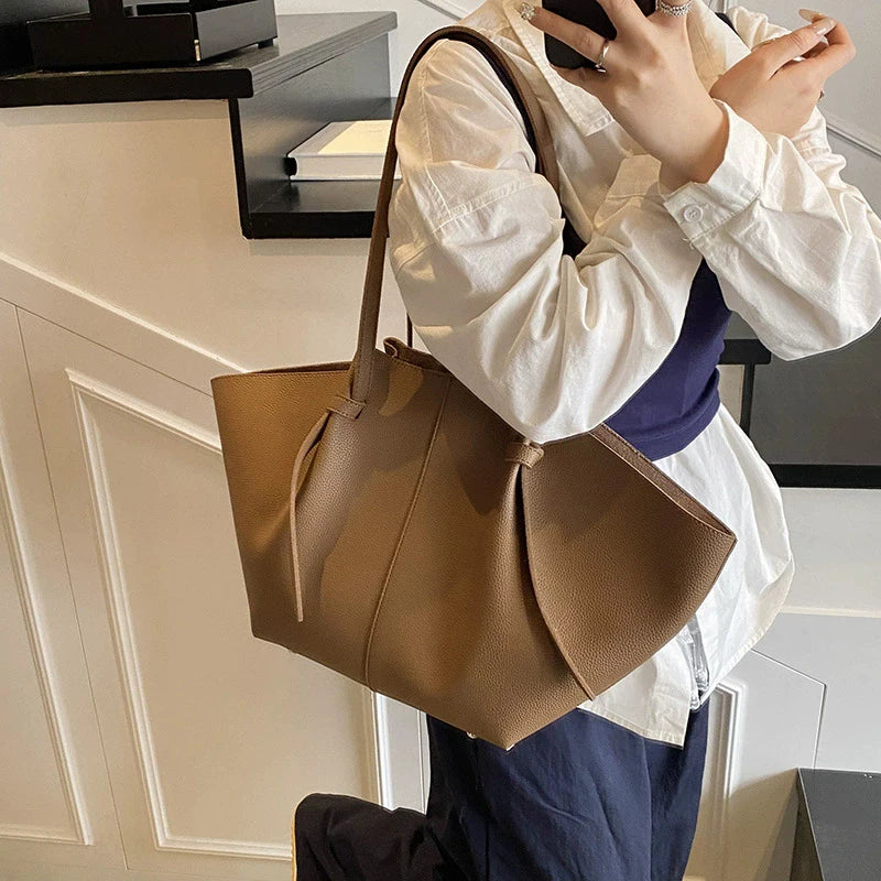 Brand Designer Bucket Shoulder Bags For Women Soft PU Leather Big Capacity Shopper Tote Set Luxury Designer Handbags