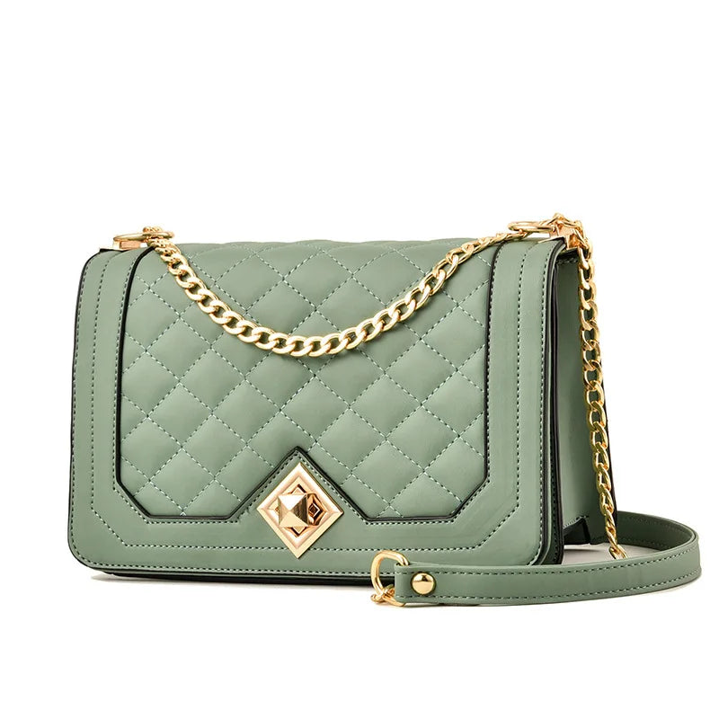 Bag Women's Xiaoxiangfeng Rhombus Chain Bag One Shoulder Portable Crossbody Fashion Personalized Women's Bag