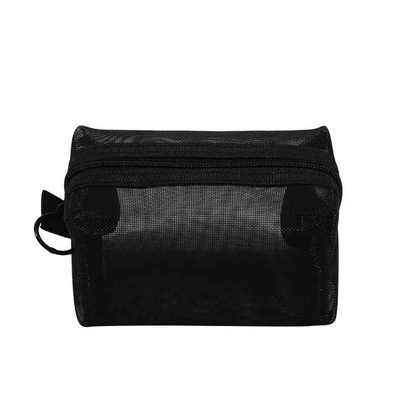 Mini Clear Nylon Mesh Cosmetic Bags Cute Women Small Lipstick Makeup Bags Pouch Data Line Key Earphone Organizer Case