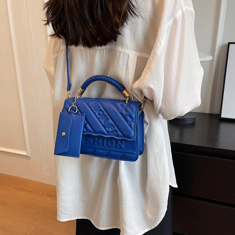Brand Designer Small Crossbody Bags New Fashion Shoulder Bag Quilted PU Leather Ladies Square Handbags