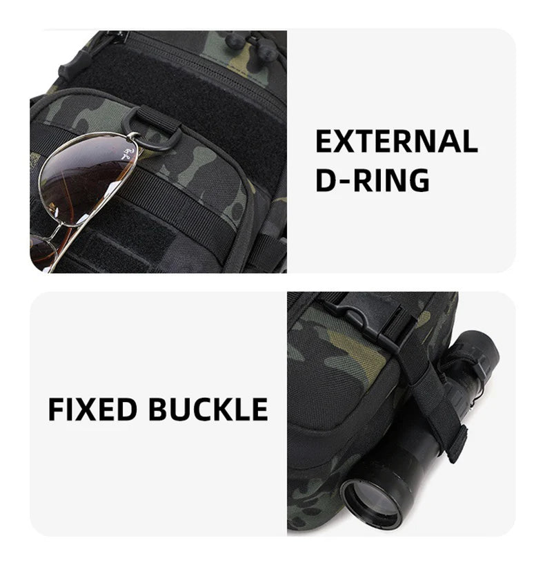 Camping Chest Bag Tactical Backpack for Men Sports Shoulder Outdoor Hiking Climbing Cycling Fishing MOLLE Sling EDC Fanny Pack