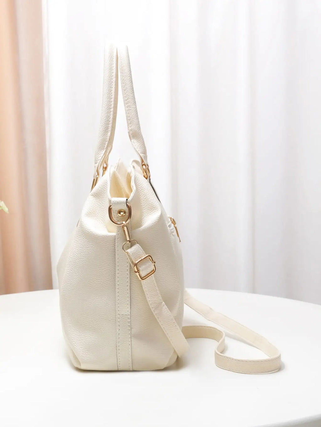 Casual and fashionable women's shoulder bag solid color soft large capacity handbag crossbody bag
