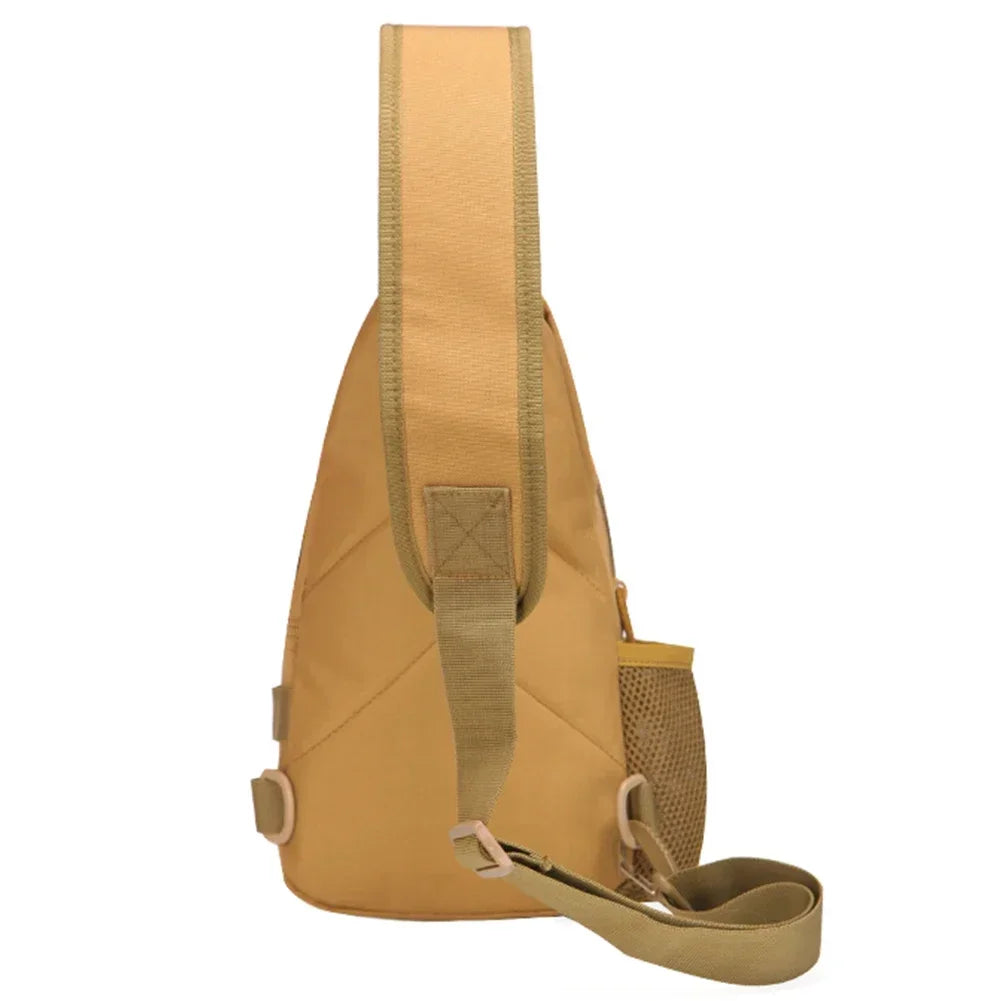 Small Outdoor Tactical Camouflage Kettle Chest Bag Men's Hiking Backpack Nylon Hunting Fishing Camo Hiking Shoulder Bag