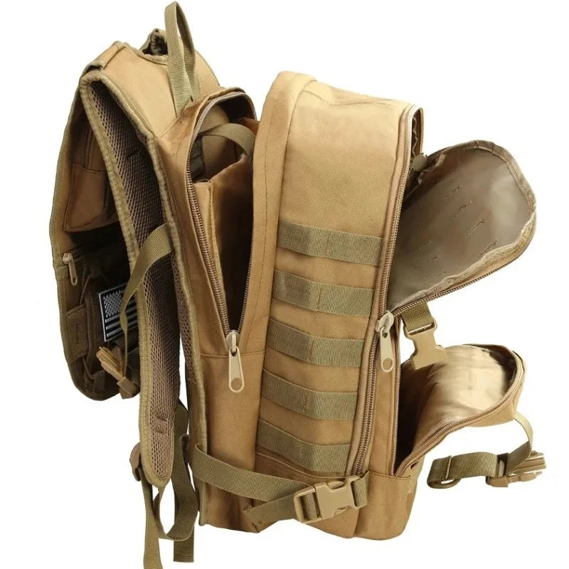 35L Men's Tactical Backpack Survival Hiking Backpack Multifunctional Outdoor Bag Travel Camping Sports Riding Travel Bag