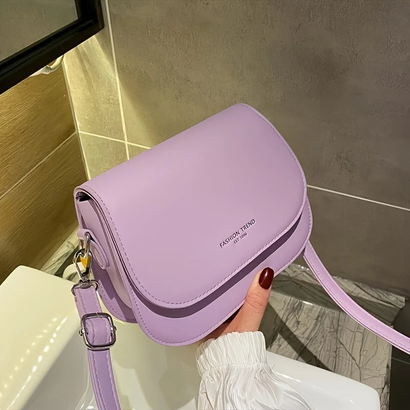 Fashionable Synthetic Leather Crossbody Bag, Womens Shoulder Bag, Simple Square Design, Adjustable Strap, Suitable for Daily Use
