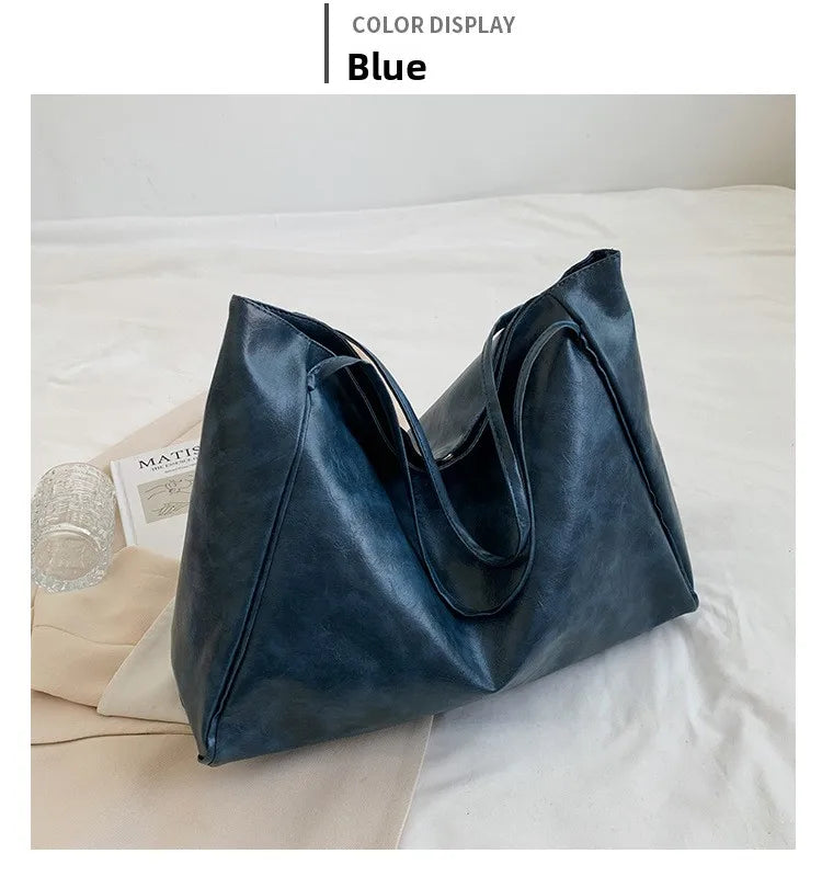 Retro PU Women's Handbag, Large Capacity Handbags Shoulder Bag, Street Leisure Shopping Tote Bag Bags, Suitable for Daily Use