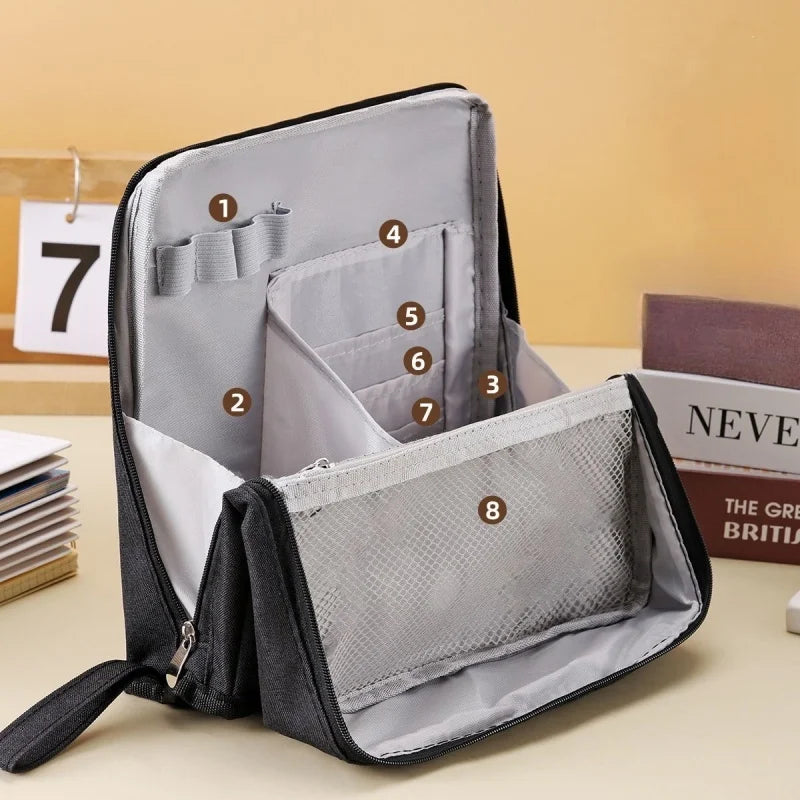 Large Capacity Travel Cosmetic Bag Multifunction Stand Upright Makeup Bag Women Toiletries Organizer Female Storage Make Up Case