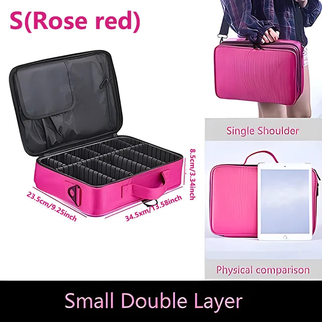 Large Capacity Cosmetic Case Waterproof Manicure Makeup Toolbox,Makeup Bag For Travel New Professional Tattoo Tool Makeup Case