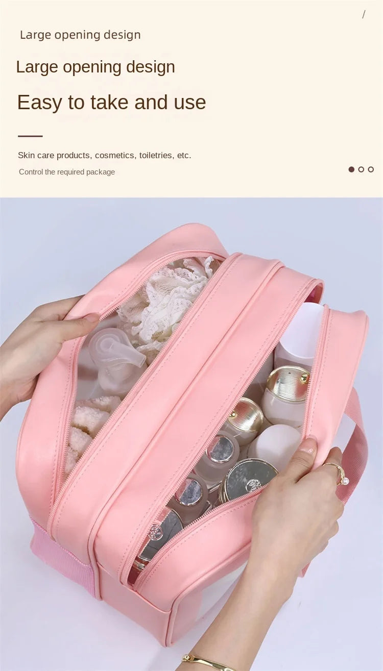 Wet Separate Bag Large Capacity Storage Bag Fitness Swimming Travel Portable Double Layer PVC Portable Cosmetic Bag #3571