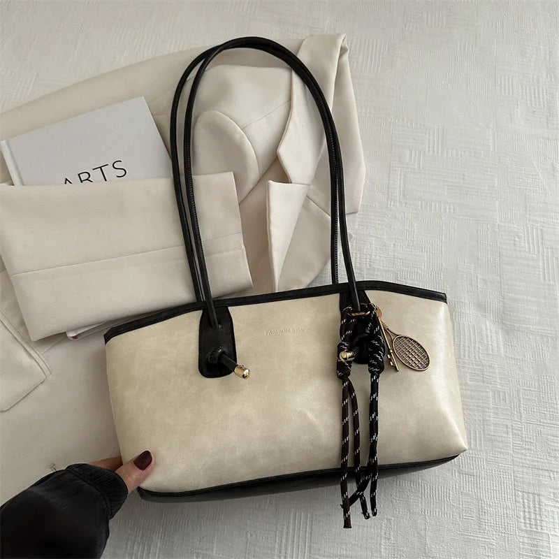 High Quality Texture Vintage Large Capacity Women's Bag Stylish Commuting Armpit Handbag Women Shoulder Bag Fashionable Tote Bag