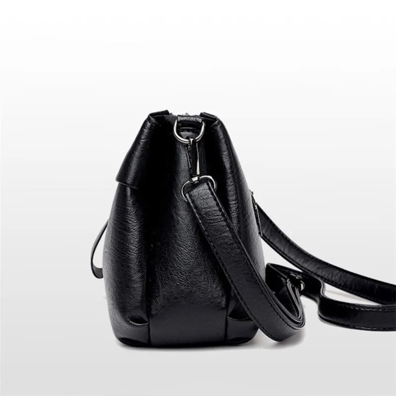 Elegant Women's Shoulder Bag with Unique Texture Design Stylish Soft  Leather Handbag with Zipper Pockets Everyday Crossbody Bag
