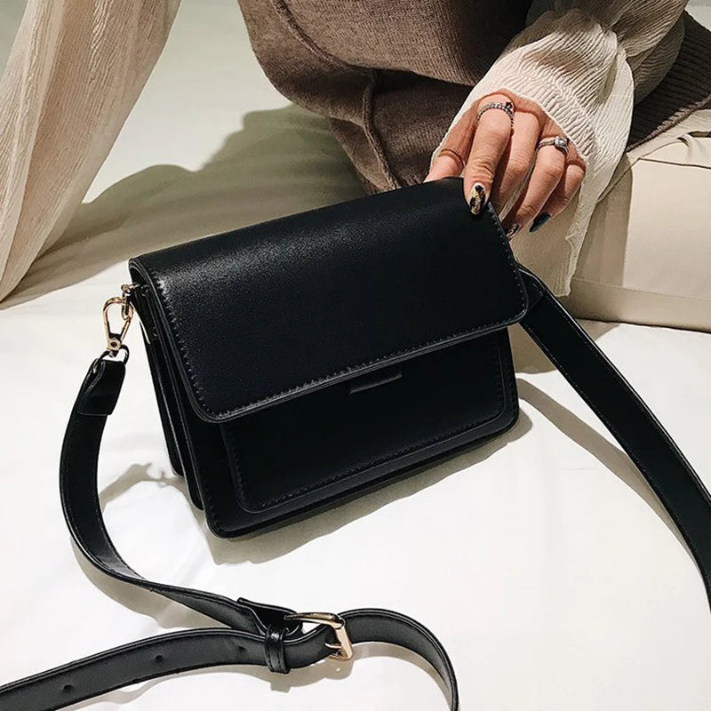 Sewing Thread Women's Shoulder Bags Pu Hasp Ladies Crossbody Bags on Sale 2024 High Quality Free Shipping Bolsas Femininas