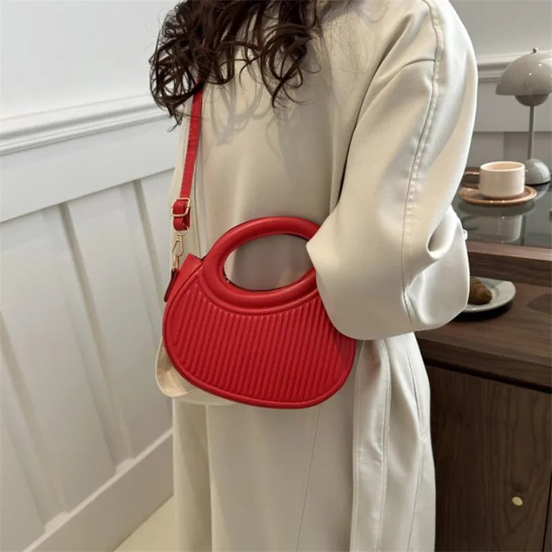 Chic Stripe Design Crossbody Bags for Women Elegant Synthetic Leather Handbag, Purse, Luxury Look Shoulder Bag for Everyday Use