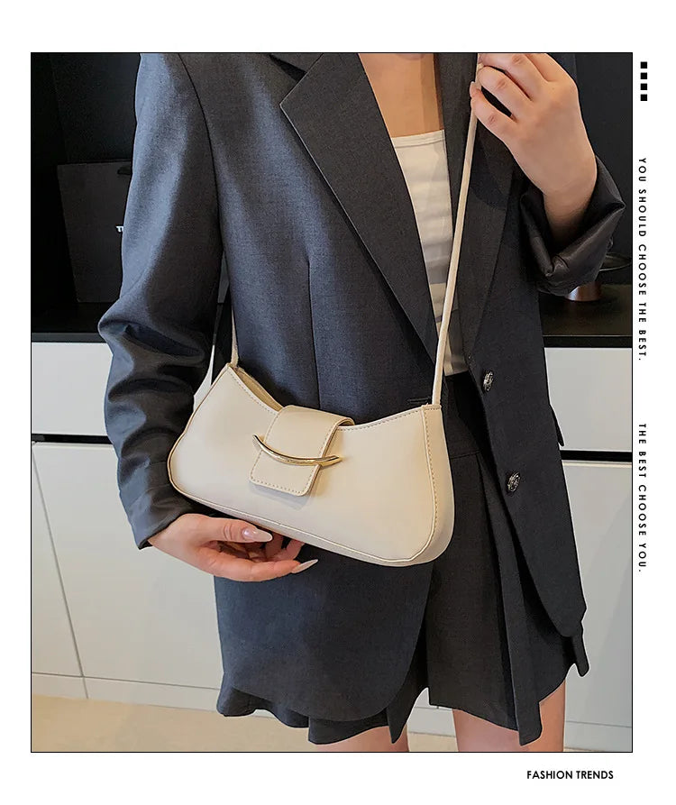 Fashion PU Leather Tote Bag, Stylish Single Handbags Shoulder Underarm Bag, Stylish Simple Cross Body Bags for Women Daily Use