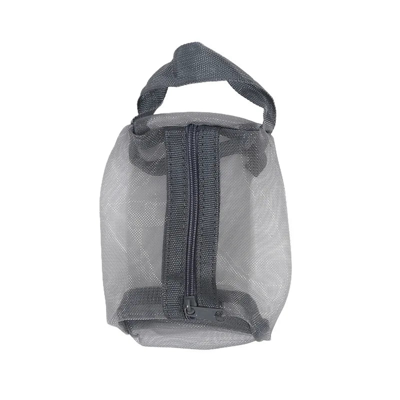 Mini Clear Nylon Mesh Cosmetic Bags Cute Women Small Lipstick Makeup Bags Pouch Data Line Key Earphone Organizer Case