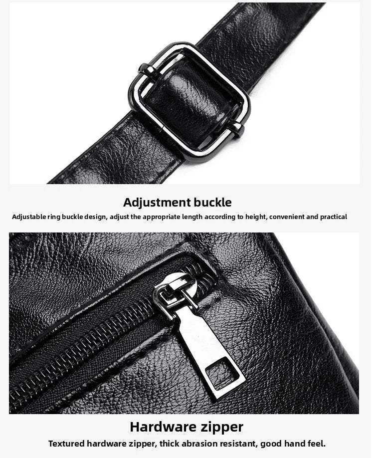 Solid Color PU Leather Single Shoulder Bag, Multi Compartment Pocket Daily Women's Cross Body Bags, Large Capacity Women's Bag.