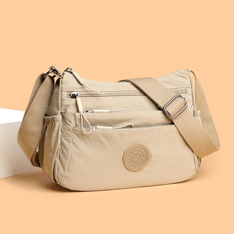 Multi-Layer Casual Crossbody Bag for Women, Solid Color Multi-Pocket, Versatile for Commuting, Travel, Shopping, Mother'S Gift