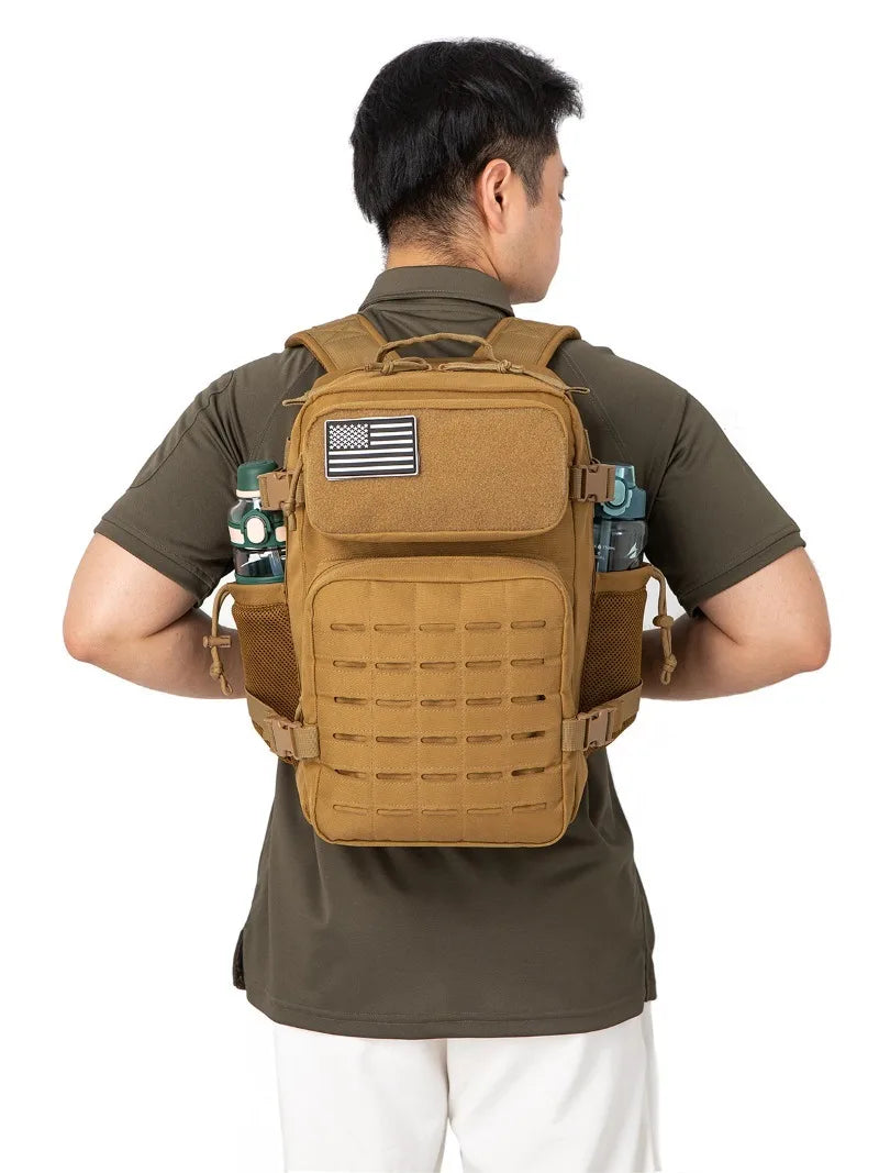 25L/45L Tactical Backpack for Women/men survival Laser Cut Molle Daypack Gym Rucksack School Bag with Dual Cup Holder back pack