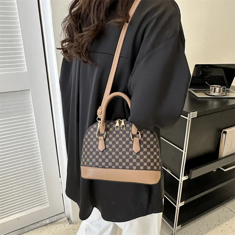 Fashion Shell Bag Ladies Small Pattern Design Purse and Handbag Shoulder Crossbody Bag For Women Daily Use