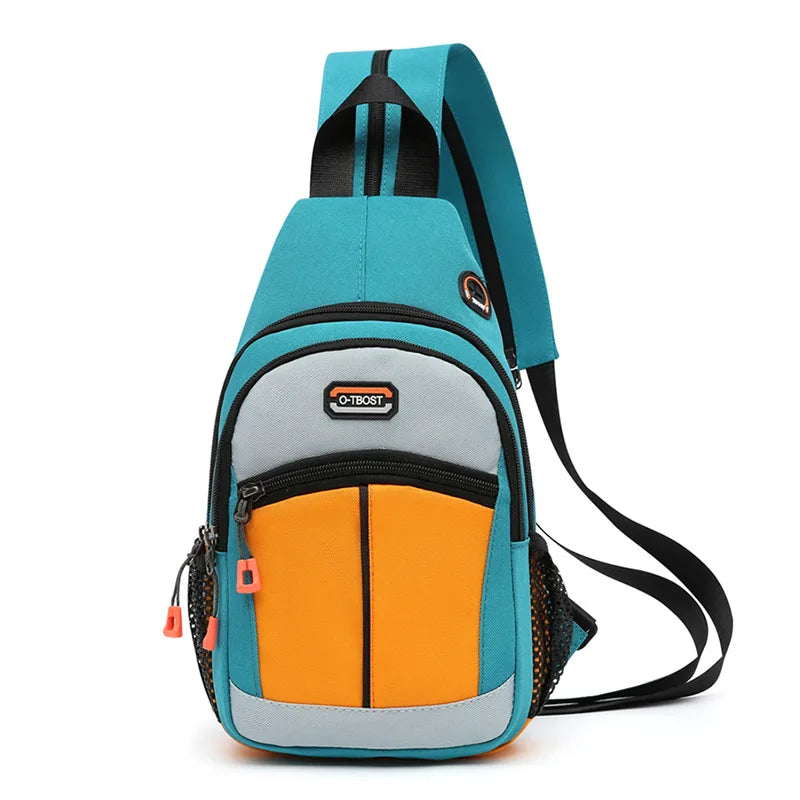 Women Nylon Sling Bag - Adjustable Strap, Multi-Pocket Crossbody Chest Pack for Men Travel & Sports for Daily Commute
