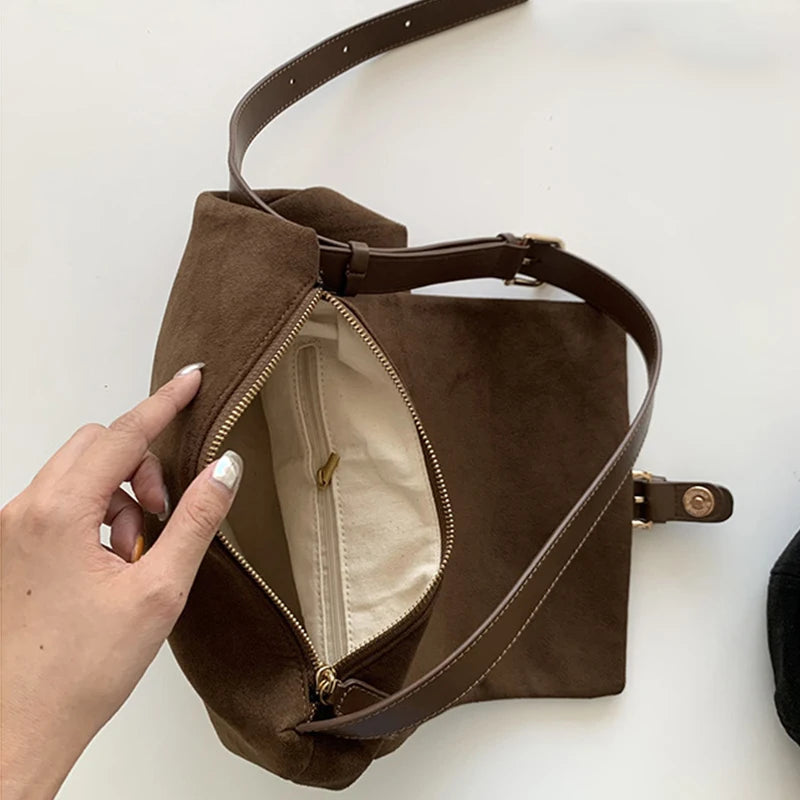 Matte Leather Large Capacity Handbag Female Underarm Shoulder Bag Fashion Messenger Crossbody Bags for Women Luxury Design Totes