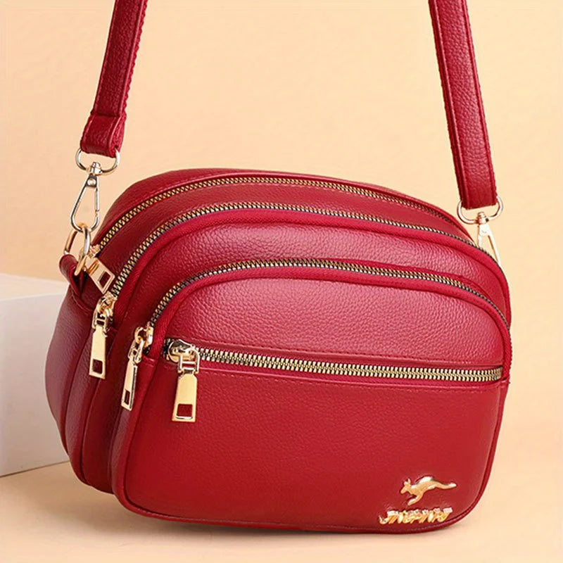 Trendy Multi-layered Fashionable Bag For Women, Versatile Crossbody Bag, Large Capacity For Daily Work Commute.