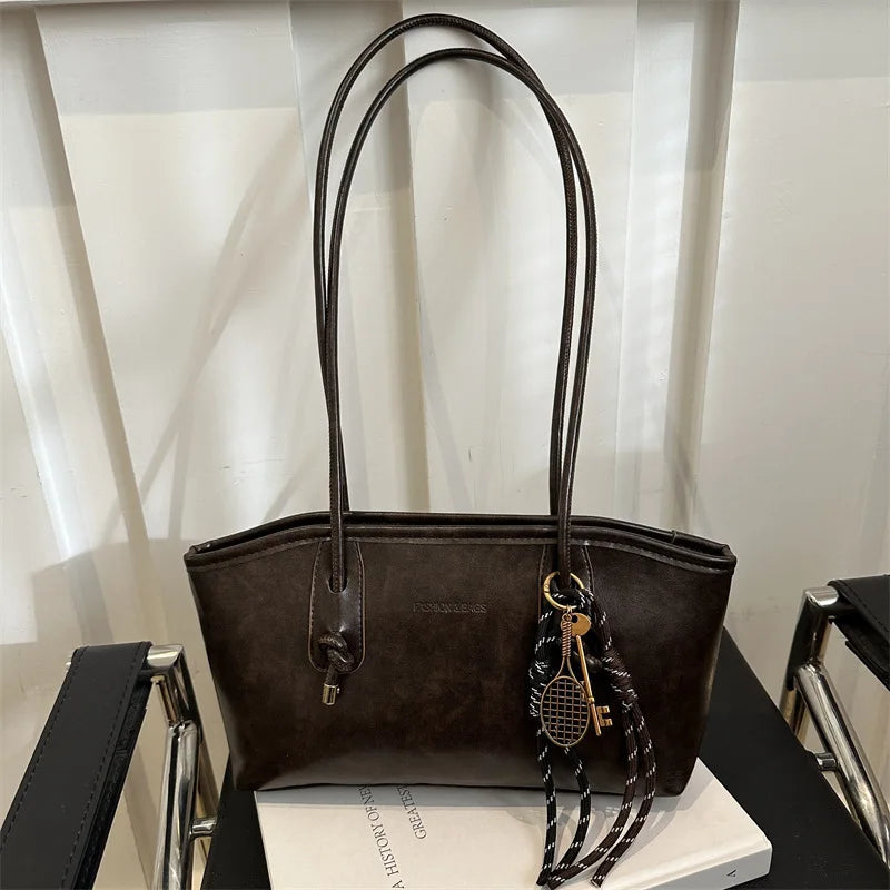 High Quality Texture Vintage Large Capacity Women's Bag Stylish Commuting Armpit Handbag Women Shoulder Bag Fashionable Tote Bag