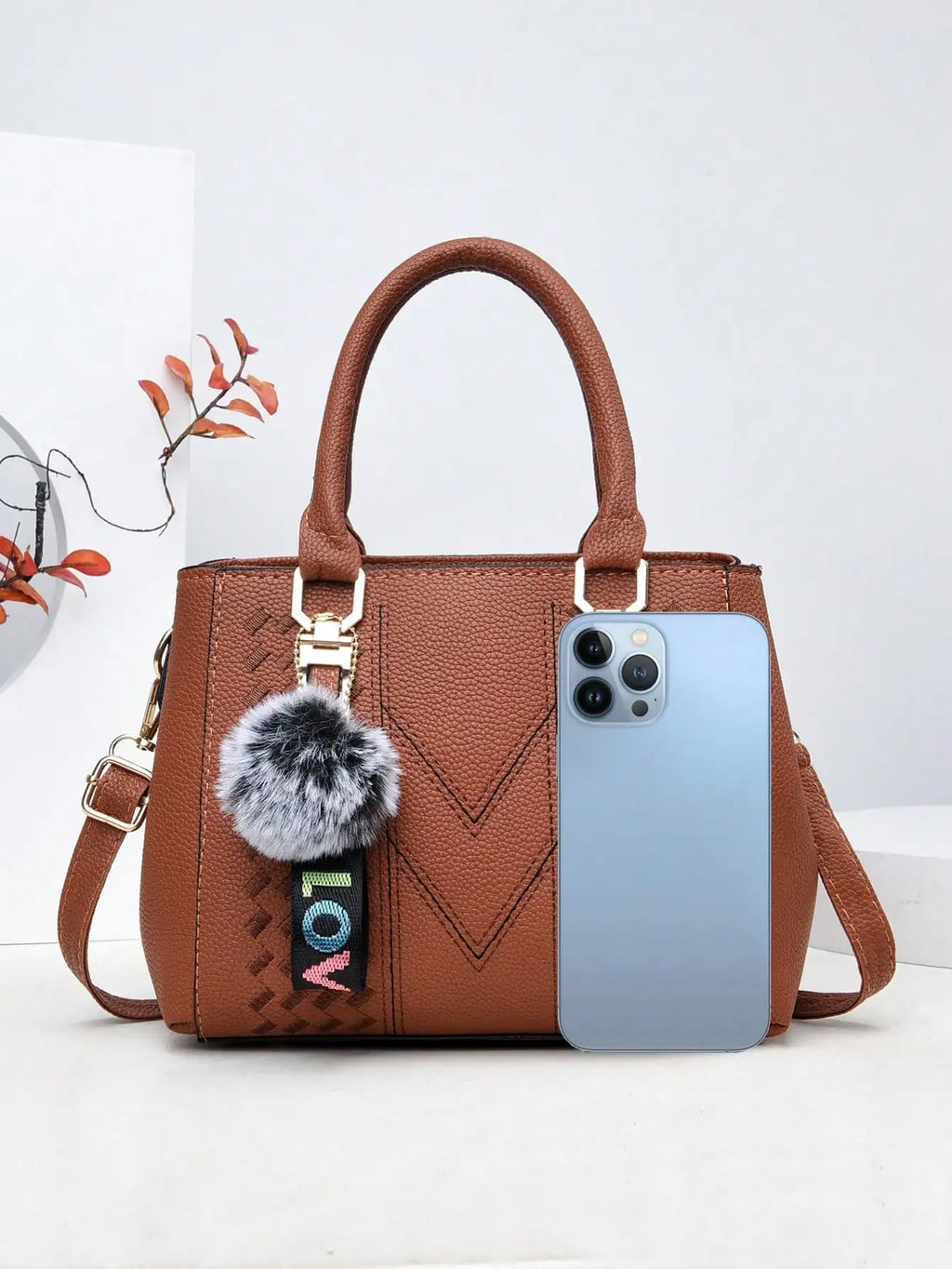 Fashionable and minimalist large capacity embroidered women's crossbody bag, a daily handbag for use
