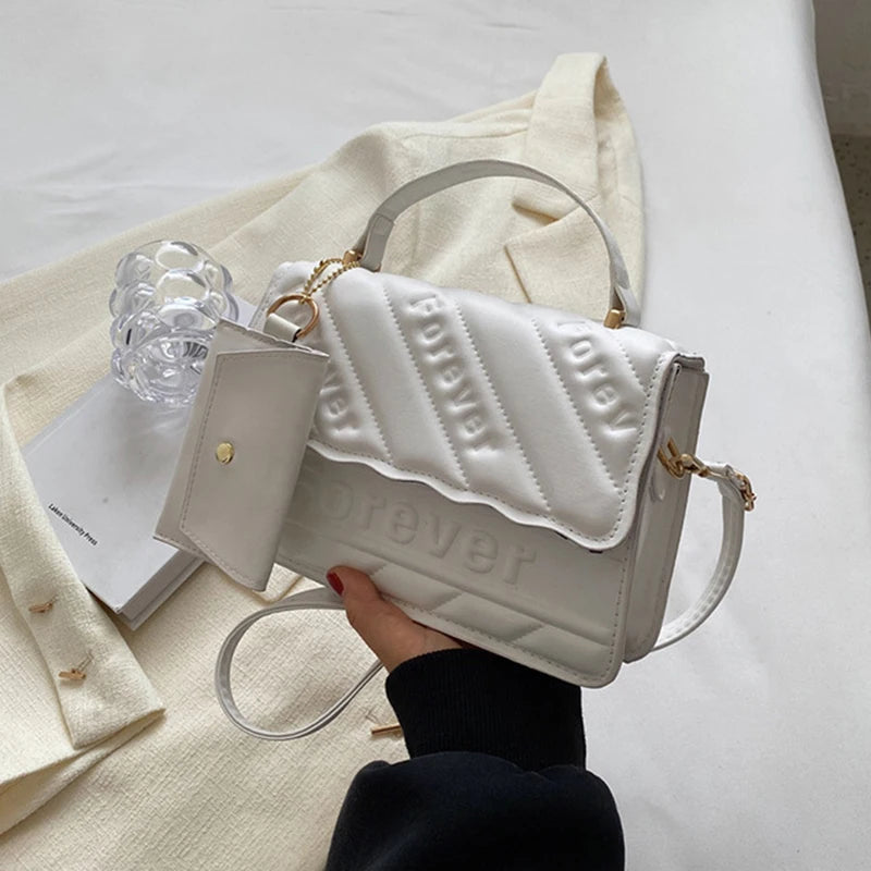 Brand Designer Small Crossbody Bags New Fashion Shoulder Bag Quilted PU Leather Ladies Square Handbags