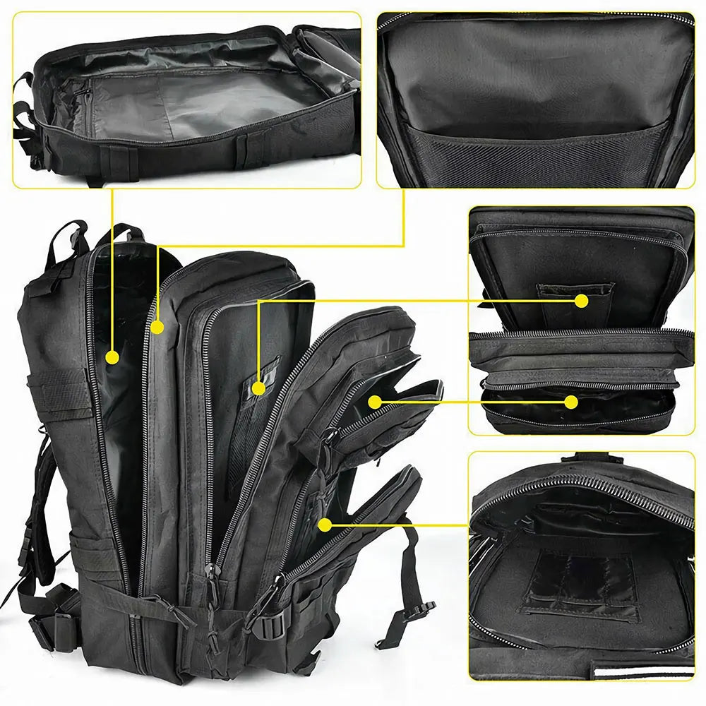 30L Tactical Backpack Assault Backpack Molle 3P Camping Hunting Backpacks Camo 3 Day Rucksack Men Hiking Outdoor Travel Backpack