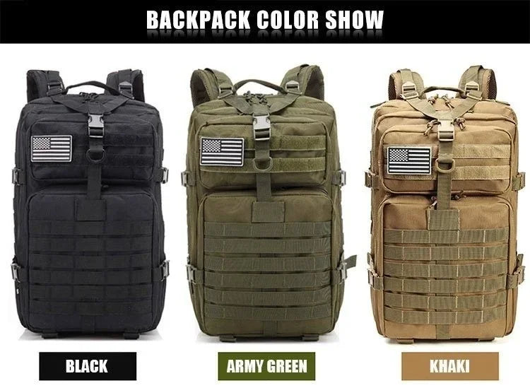 30/45L Man Tactical Backpacks HkingTraveling Bags Survival Outdoor 3P Assault Pack EDC Molle Pack For Trekking Hunting Bag