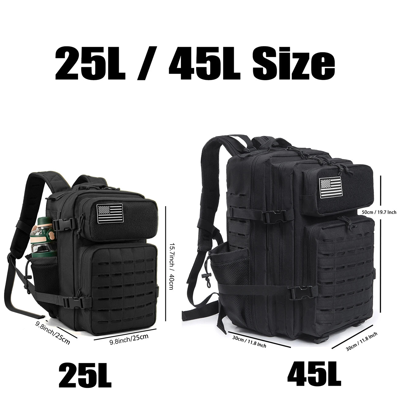 25L / 45L Hiking Backpack, suitable for camping, fishing, and sports scenarios, and also ideal for daily use, fitness and travel