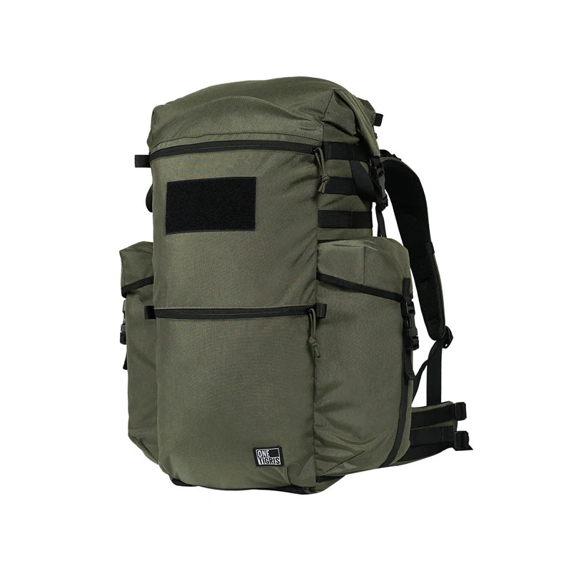 OneTigris WILD ROCKET Bushcraft Pack 45L Rucksack Outdoor Travel Roll Top Backpack With Water Resistant Coating & Axe Holders